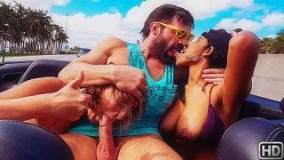 Ashley Adams & Jenna J Foxx with Charles Dera in Convertible Squirting Scene – RealtyKings